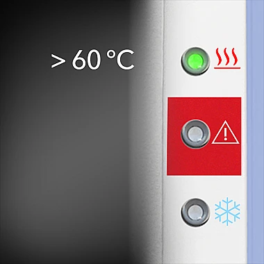 Светодиод непосредственно указывает на возможный риск образования микробов